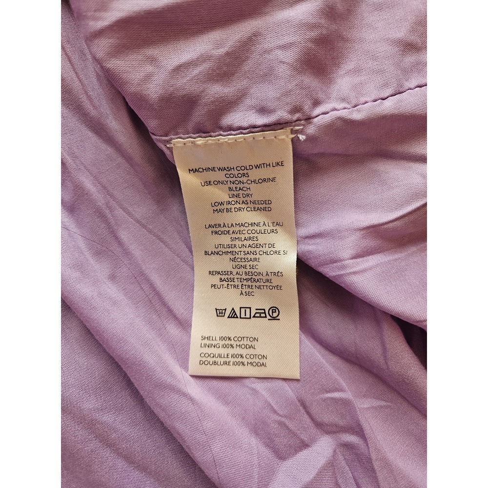 Anthropologie Peregrine Purple Green V-Neck Button Front Smocked Midi Dress 2X - Picture 8 of 10